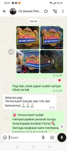 Testimonial Papan Bunga Pernikahan rancapinang