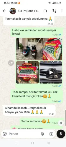 Testimonial Papan Bunga rancapinang